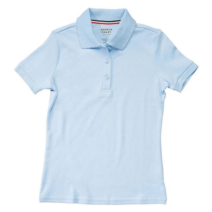 French Toast Girls' Short Sleeve Pique Uniform Polo Shirt -