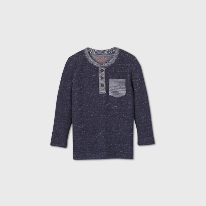 Toddler Boys' Double Knit T-shirt - Cat & Jack Navy