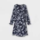 Floral Print Long Sleeve Maternity Dress - Isabel Maternity By Ingrid & Isabel Blue