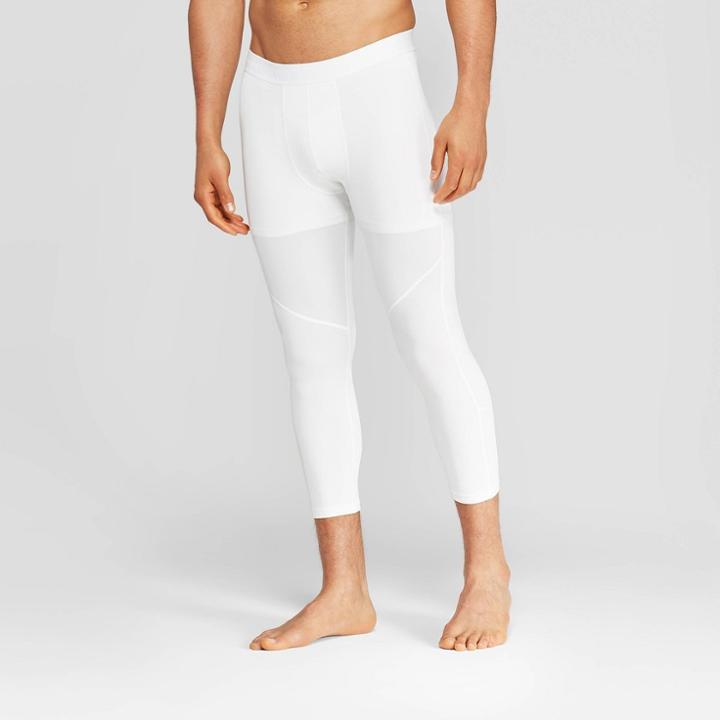 Men's 3/4 Compression Tights - C9 Champion True White