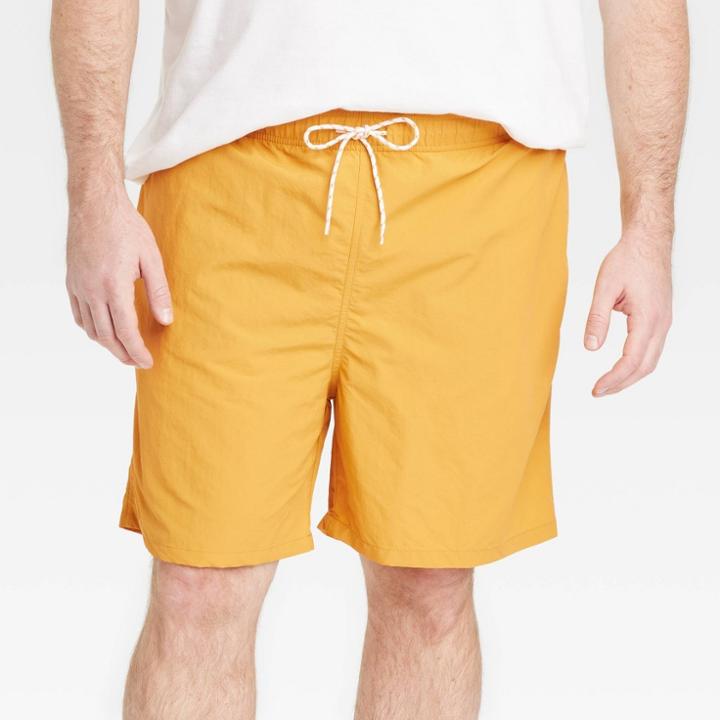 Men's Big & Tall 7 Swim Shorts - Goodfellow & Co Gold