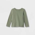 Toddler Girls' Solid Long Sleeve T-shirt - Cat & Jack Green