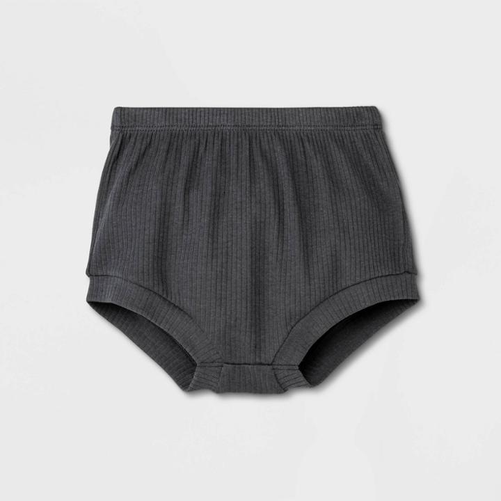 Baby Ribbed Shorts - Cat & Jack Charcoal Gray Newborn