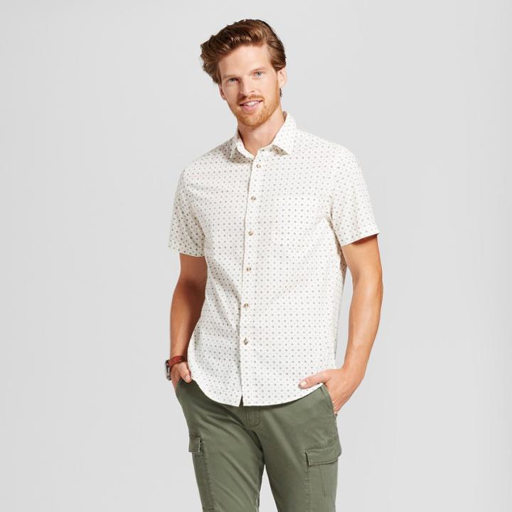 Men's Short Sleeve Poplin Button-down Shirt - Goodfellow & Co White
