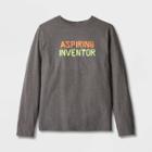 Boys' 'aspiring Inventor' Long Sleeve Graphic T-shirt - Cat & Jack Gray