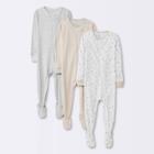 Baby 3pk Basic Zip-up Tight Fit Dashes Sleep N' Play - Cloud Island Beige