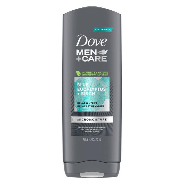 Dove Men+care Blue Eucalyptus & Birch Relax & Uplift Body Wash Soap - 18 Fl Oz, Adult Unisex