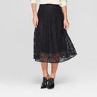 Women's Full Lace Maxi Skirt - Who What Wear Black