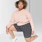 Women's Plus Size Long Sleeve Chain Drawstring Hoodie - Wild Fable Coral