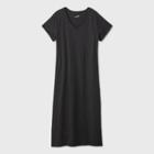 Women's Plus Size Short Sleeve Dress - Universal Thread Black
