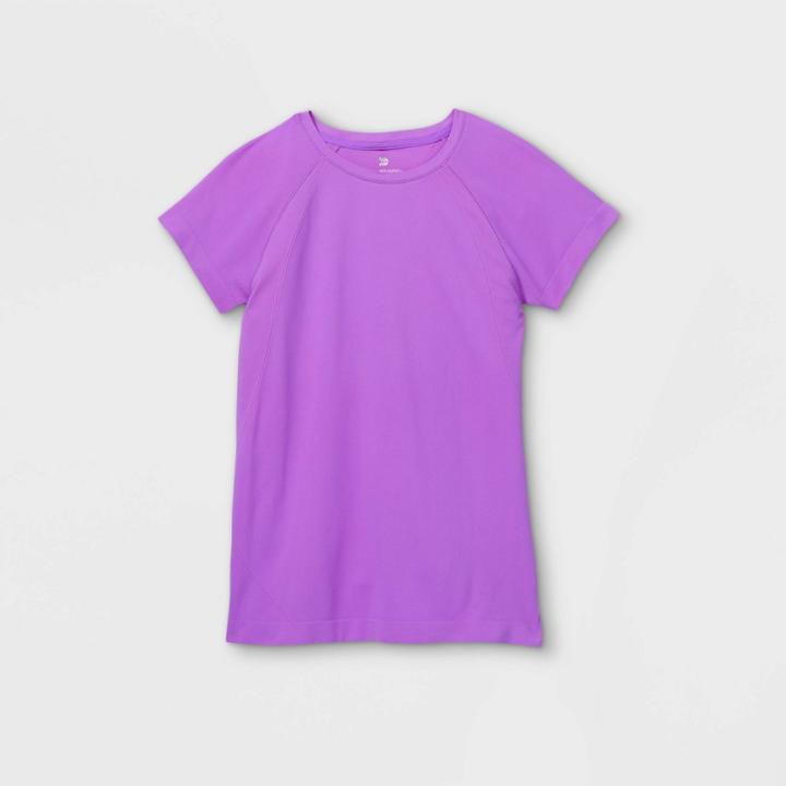 Girls' Short Sleeve Seamless T-shirt - All In Motion Violet