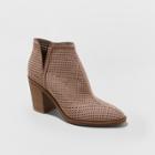 Women's Dv Ettie Laser Cut Heeled Bootie - Almond (brown)