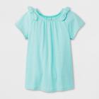 Girls' Cap Sleeve Knit Tie Top - Cat & Jack Green