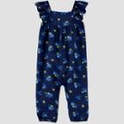 Baby Girls' Floral Jumpsuit - Just One You Made By Carter's Navy Newborn, Girl's, Blue