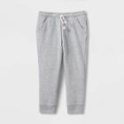 Toddler Girls' Solid Fleece Jogger Pants - Cat & Jack Gray