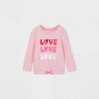 Toddler Girls' 'love' Sweatshirt - Cat & Jack Pink