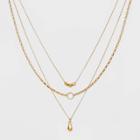 Worn Gold Layered Chain Necklace - Universal Thread