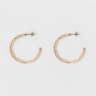 Round Geometric Double Hoop Earrings - A New Day Gold