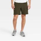 Men's Seersucker Shorts - All In Motion Olive Green