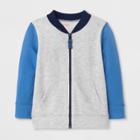 Toddler Boys' Adaptive Zip-up Sweatshirt - Cat & Jack Heather Gray/blue