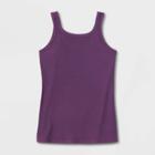 Girls' Soft Ribbed Tank Top - All In Motion Grape Purple