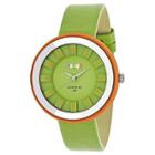 Crayo Celebration Women's Leatherette Strap Watch - Green