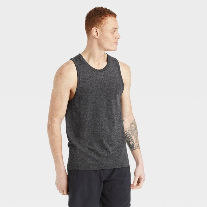 Men's Seamless Tank Top - All In Motion Heathered Gray