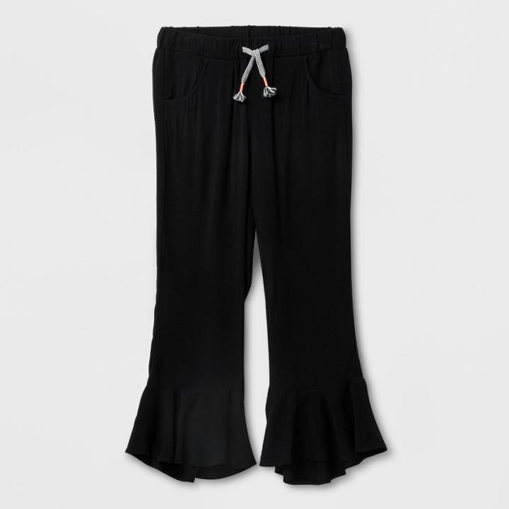 Girls' Crop Fashion Pants Challis - Cat & Jack Black