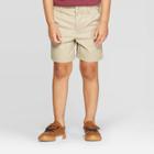 Toddler Boys' Flat Front Stretch Uniform Chino Shorts - Cat & Jack Khaki 3t, Boy's, Green