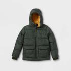 Plusboys' Short Puffer Jacket - All In Motion Olive Green