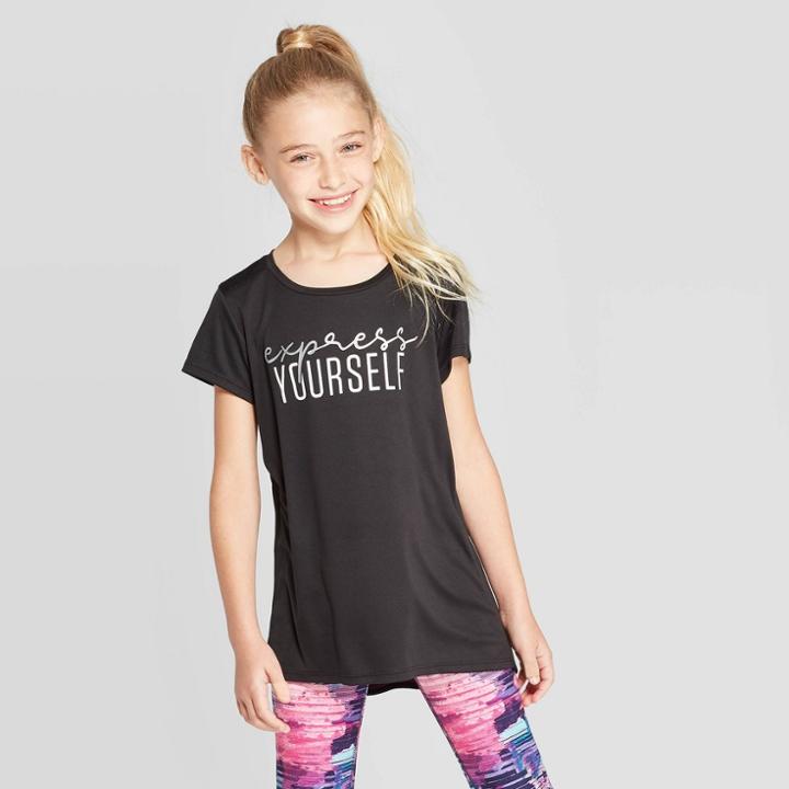 Girls' Express Yourself Graphic Tech T-shirt - C9 Champion Black