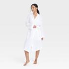 Women's 100% Cotton Gauze Robe - Stars Above White