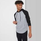 Men's Regular Fit Long Sleeve Hooded T-shirt - Original Use Black