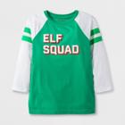 Kids' 3/4 Sleeve 'elf Squad' T-shirt - Cat & Jack Green