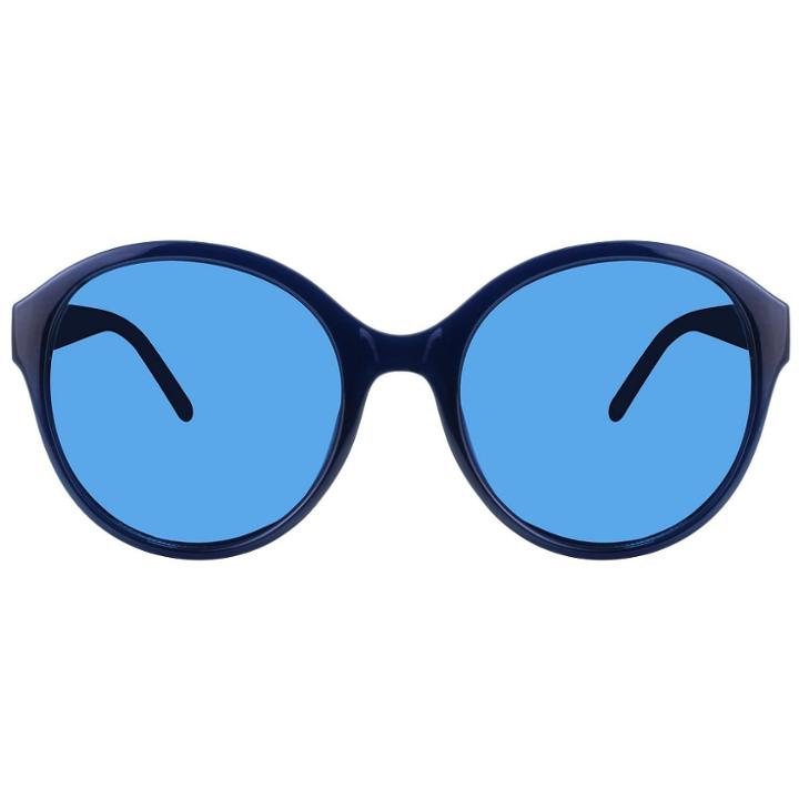 Women's Plastic Round Sunglasses - A New Day Navy (blue)