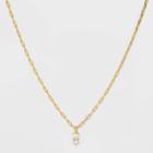 14k Gold Plated Cubic Zirconia Pendant Necklace - A New Day Gold