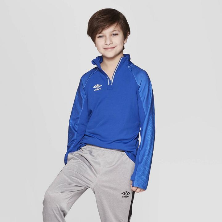 Umbro Boys' Performance Quarter Zip - Blue
