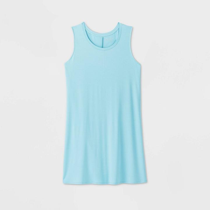 Women's Plus Size Sleeveless Swing Dress - Ava & Viv Turquoise X, Women's