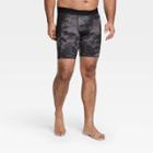 Men's Camo Print 6 Fitted Shorts - All In Motion Black M, Men's, Size: Medium, Black Green