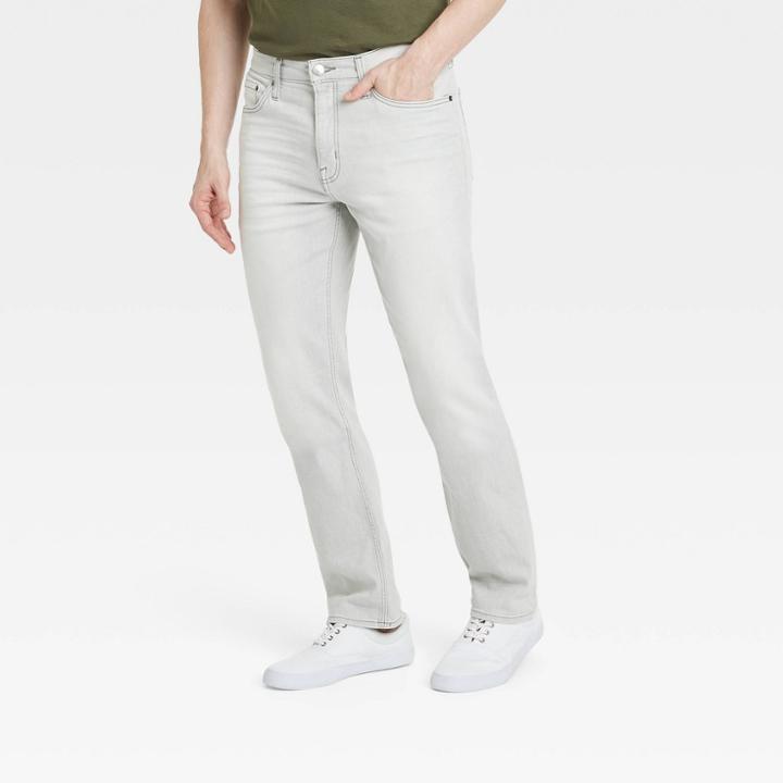 Men's Straight Fit Lightweight Jeans - Goodfellow & Co Gray