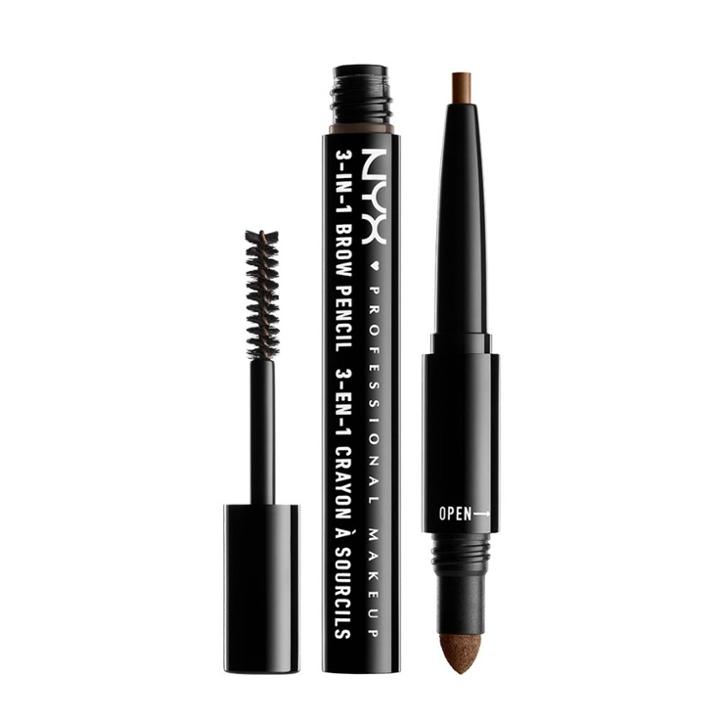 Nyx Professional Makeup 3-in-1 Eyebrow Pencil - Soft Brown