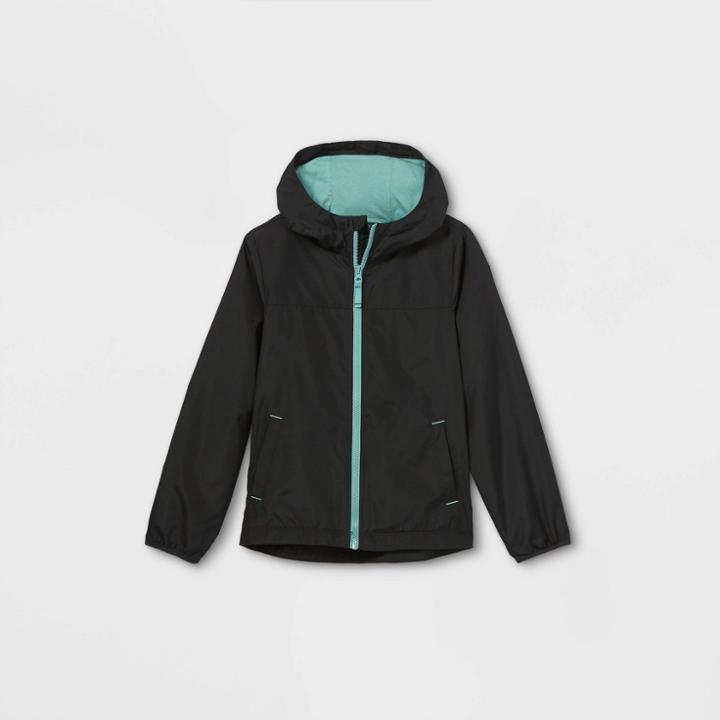 Boys' Solid Windbreaker Jacket - Cat & Jack Black