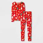 Girls' Christmas Cookie Pajama Set - Cat & Jack Red