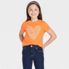 Girls' Halloween Short Sleeve T-shirt - Cat & Jack Orange