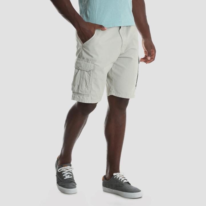 Wrangler Men's Big & Tall 10 Ripstop Cargo Shorts - Dark Putty