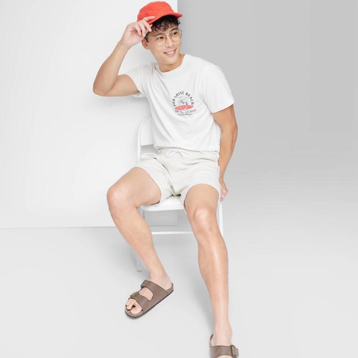 Men's Short Sleeve Sleeve T-shirt - Original Use White