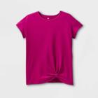 Girls' Short Sleeve Twist-front Gym T-shirt - All In Motion Purple