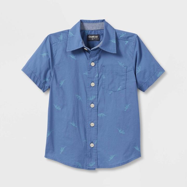 Oshkosh B'gosh Toddler Boys' Dino Woven Short Sleeve T-shirt -