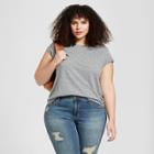 Women's Plus Size Meriwether Crew Neck Short Sleeve T-shirt - Universal Thread Gray