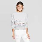 Target Women's The Lion King Panel Long Sleeve Graphic Sweatshirt (juniors') - Heather Gray